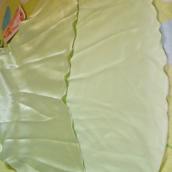 Shirley Of Hollywood Charmeuse & Lace Chemise Gown-Lime Green-Small- NWT - Picture 4 of 8